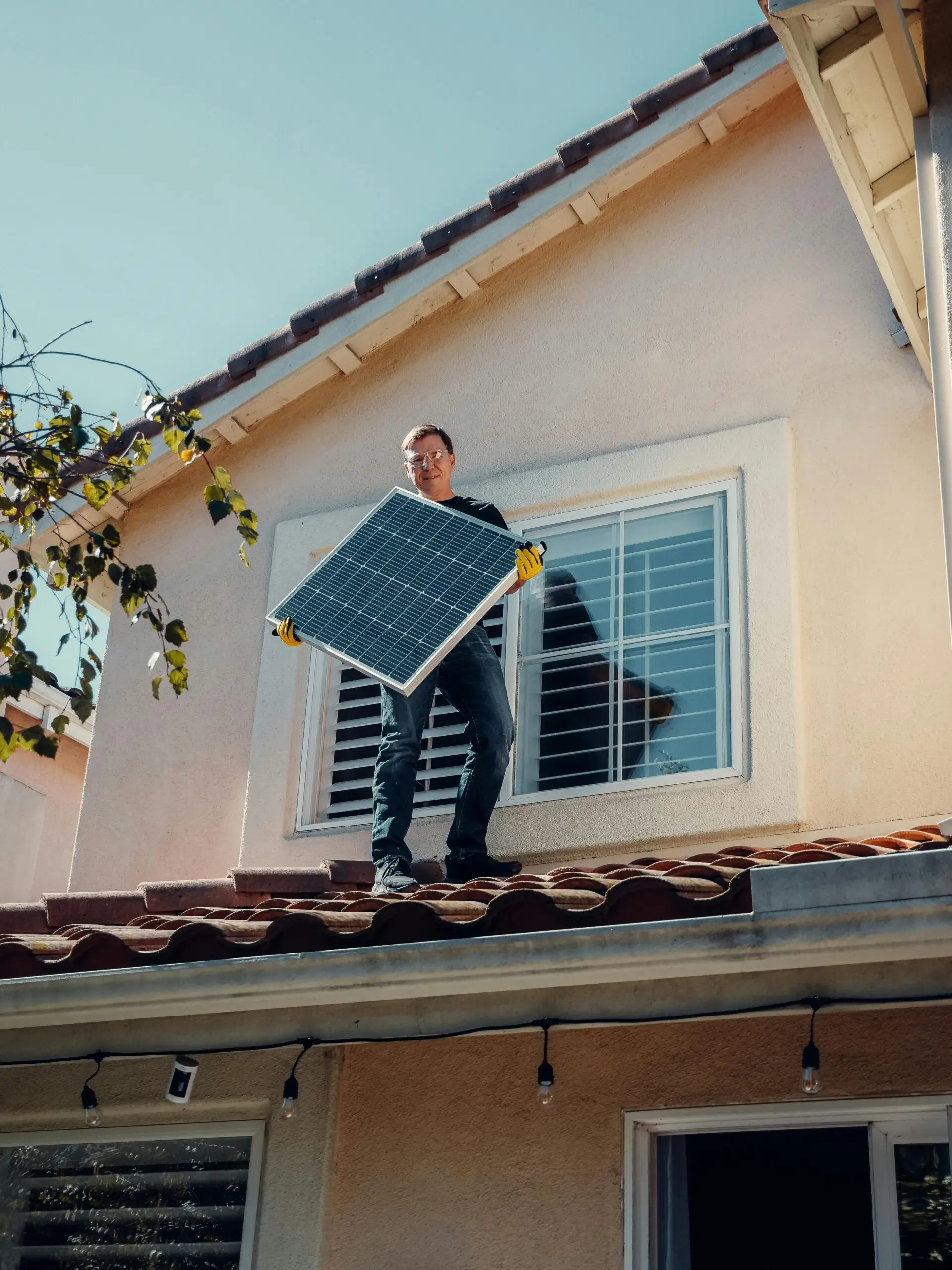 Solar panels installed on a customer home